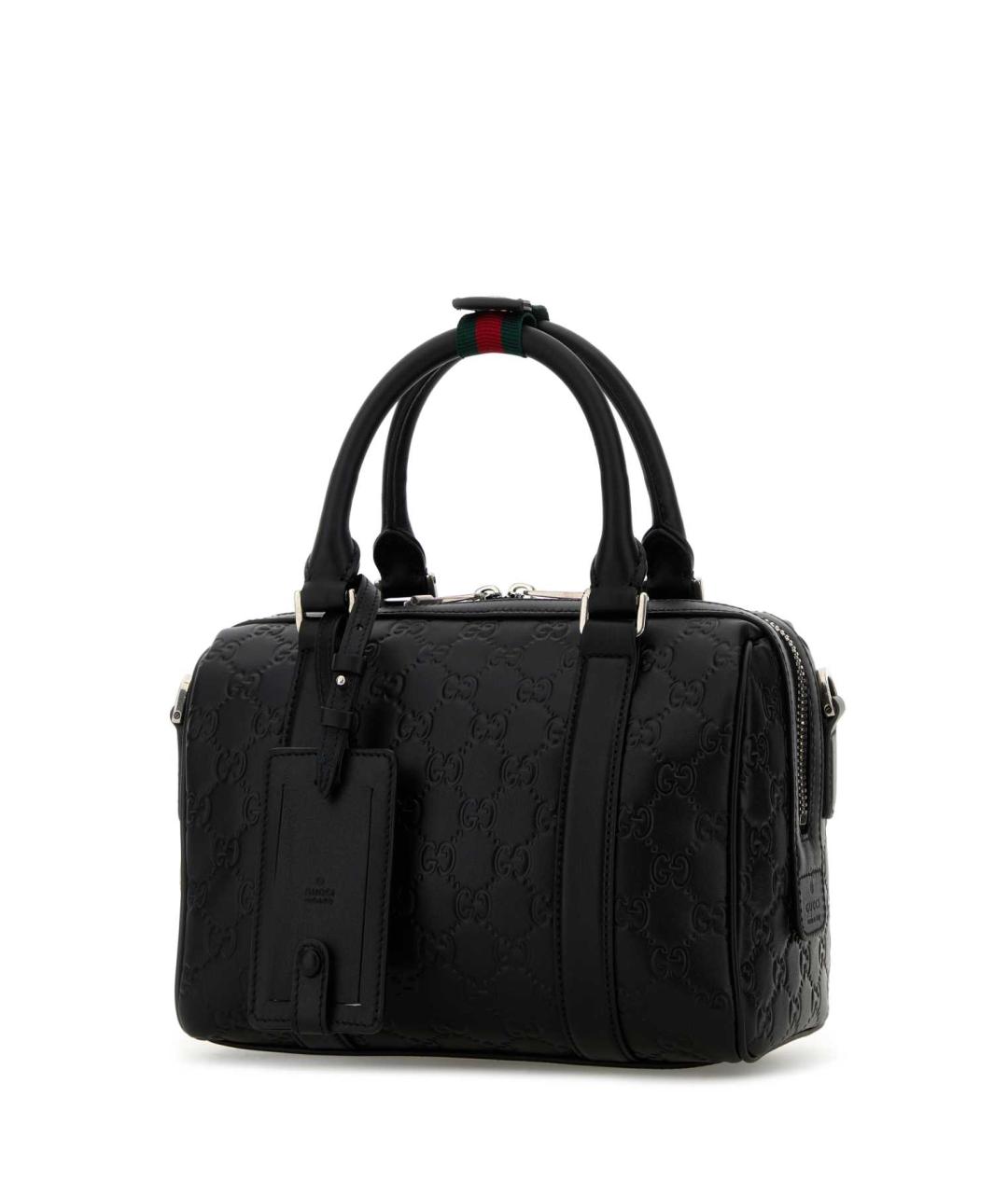 GUCCI Черная кожаная сумка тоут, фото 2