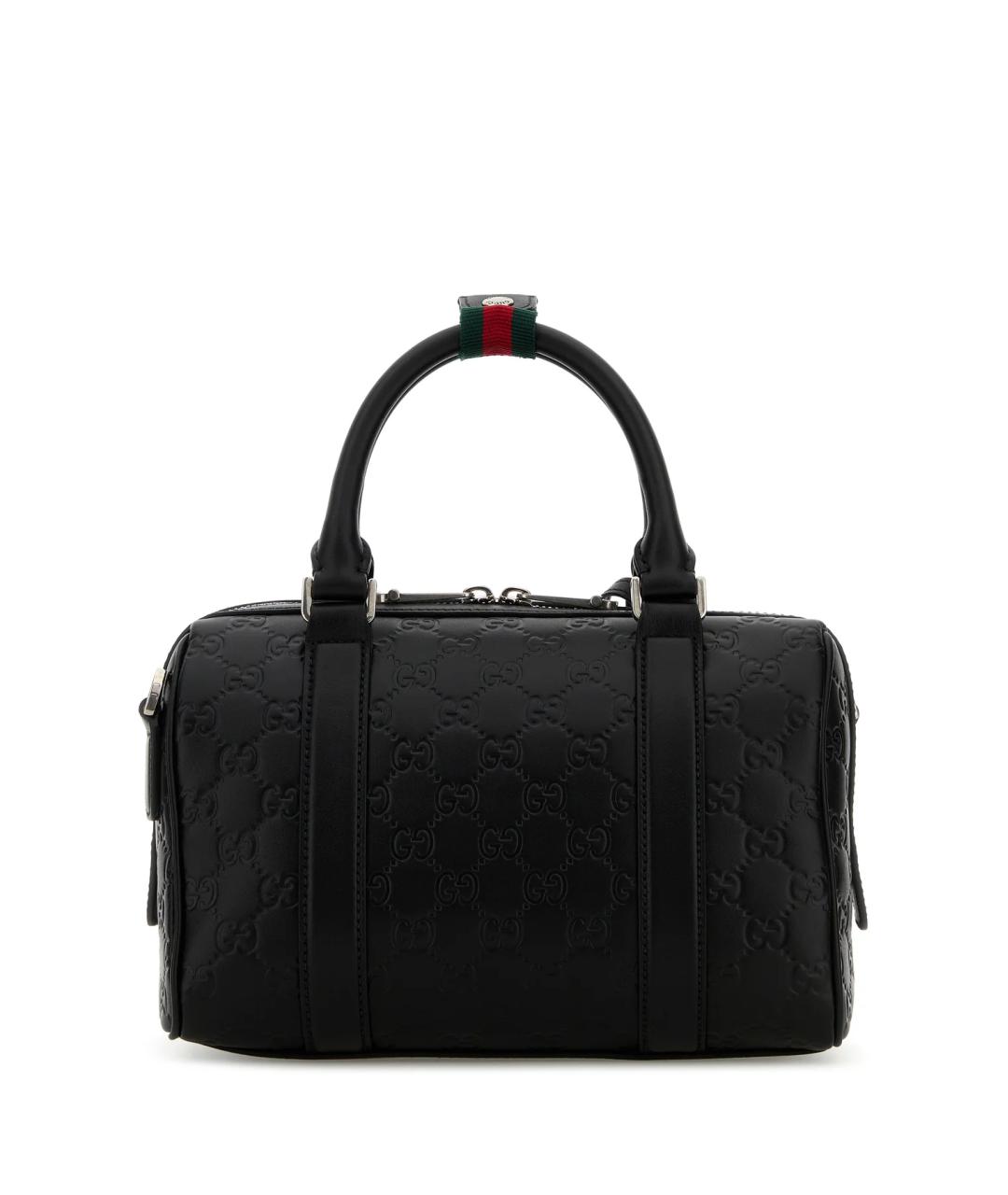 GUCCI Черная кожаная сумка тоут, фото 3