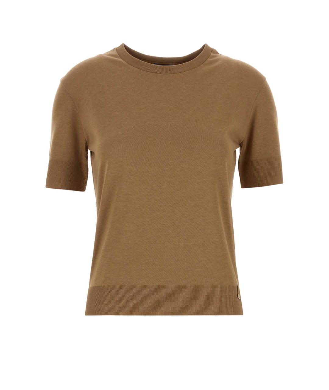 HERNO Коричневая футболка, фото 1