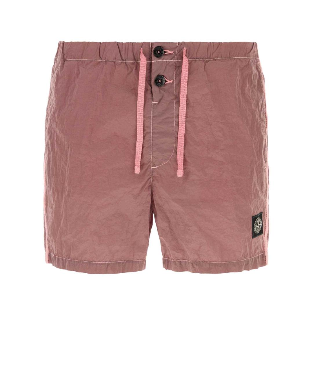 STONE ISLAND Розовые полиамидовые шорты, фото 1