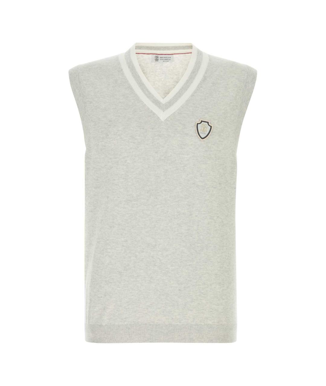 BRUNELLO CUCINELLI Серая хлопковая жилетка, фото 1