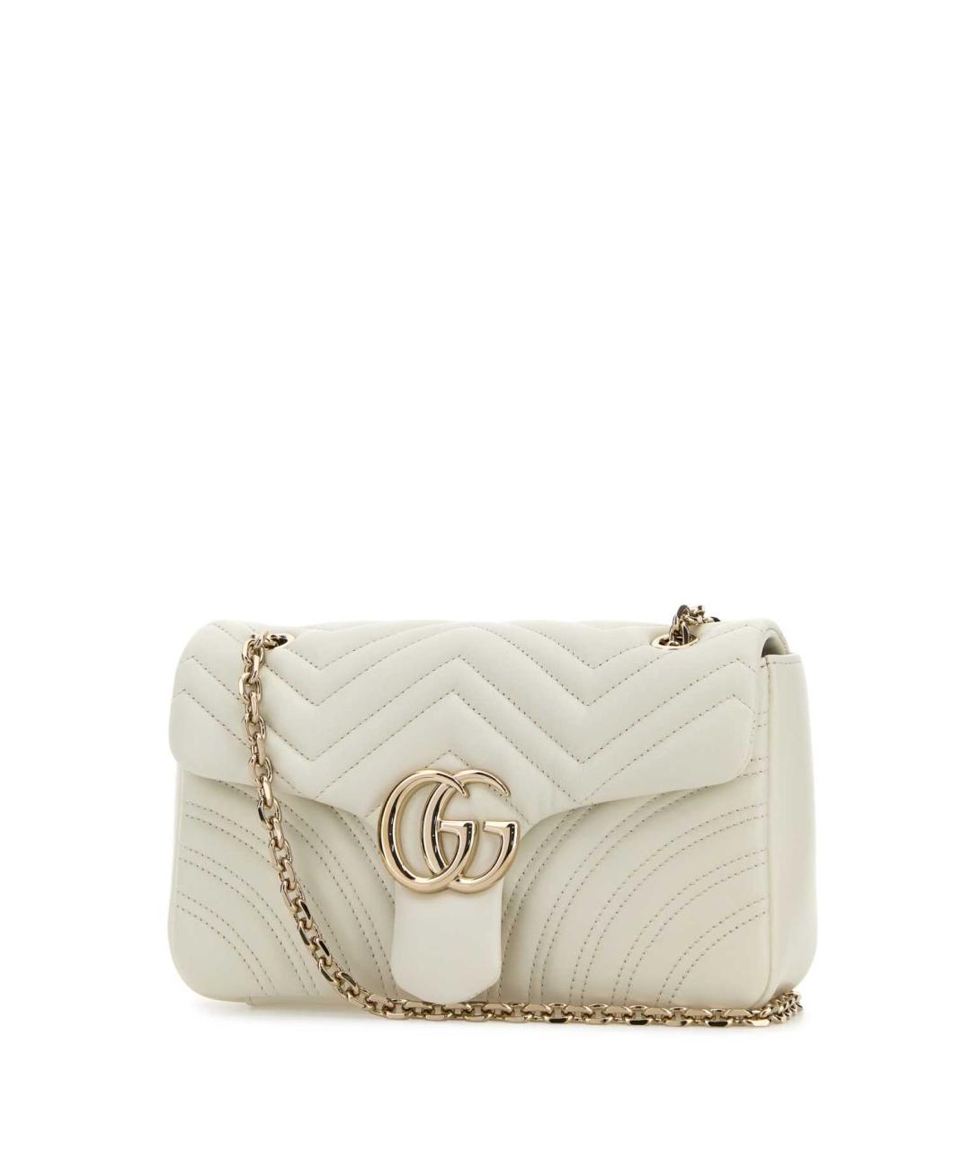 GUCCI Белая кожаная сумка через плечо, фото 2