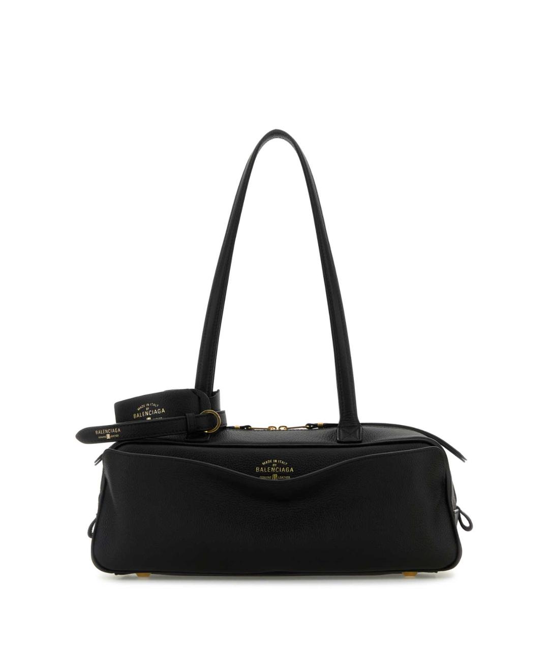 BALENCIAGA Черная кожаная сумка через плечо, фото 1