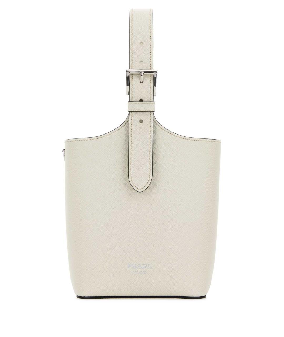 PRADA Белая кожаная сумка через плечо, фото 1