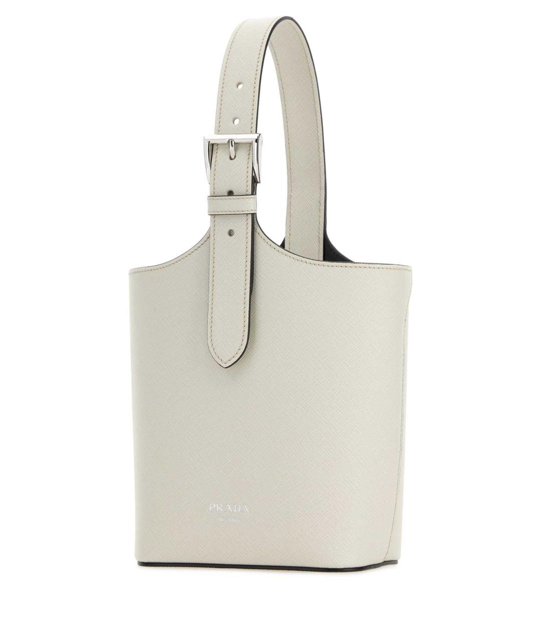 PRADA Белая кожаная сумка через плечо, фото 2