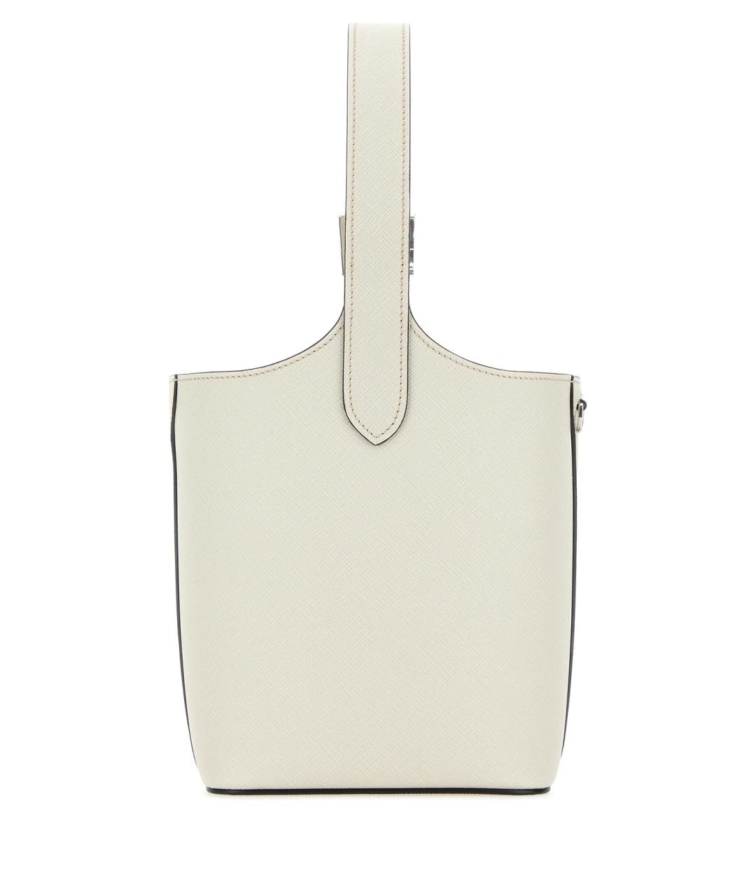 PRADA Белая кожаная сумка через плечо, фото 3