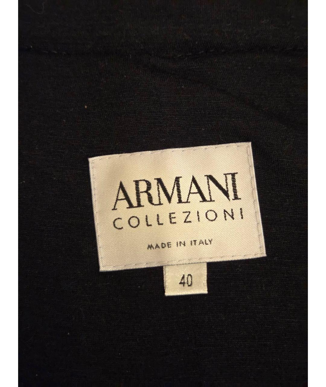 ARMANI COLLEZIONI Черное шерстяное пальто, фото 3