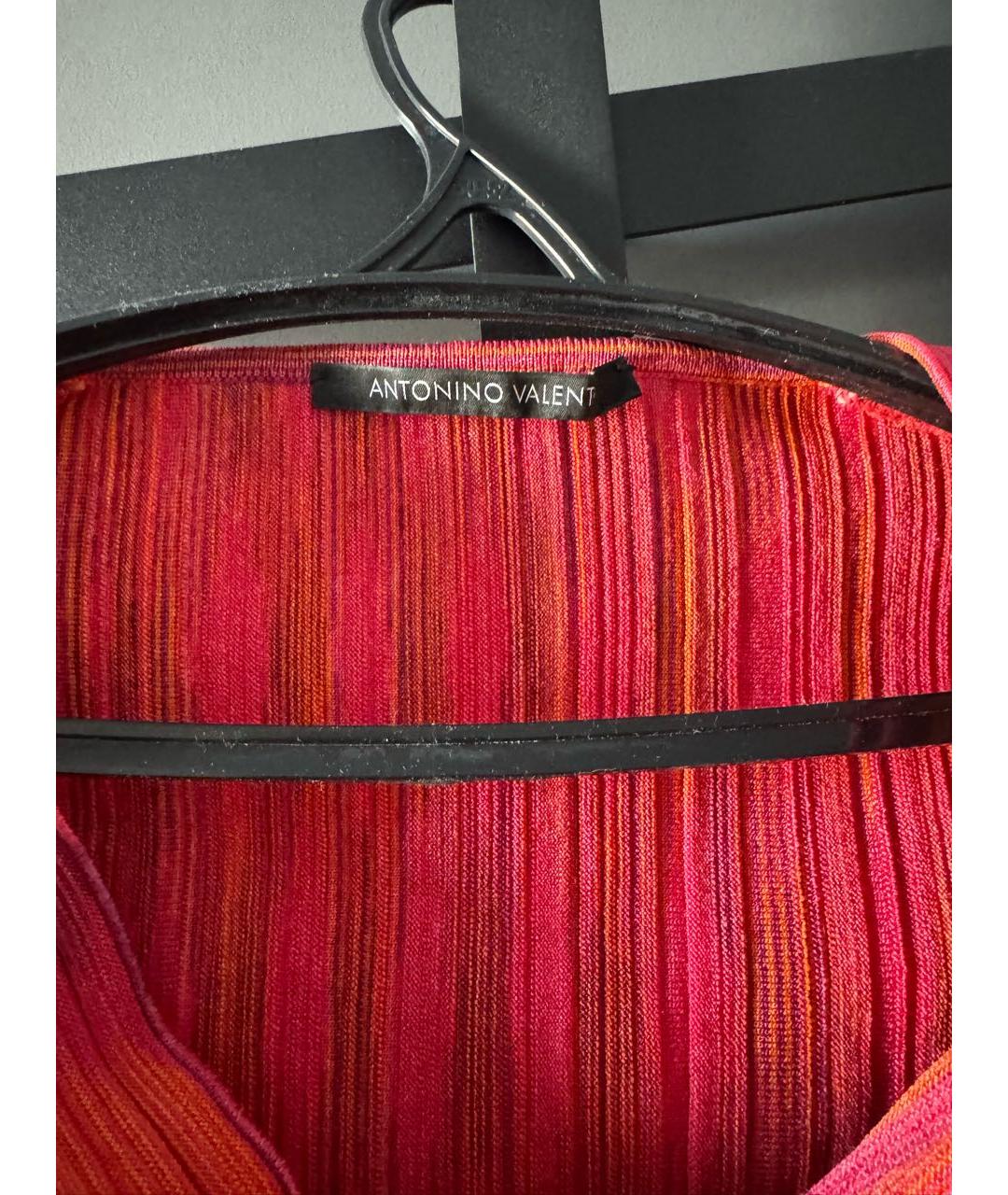 ANTONINO VALENTI Красный вискозный костюм с брюками, фото 3