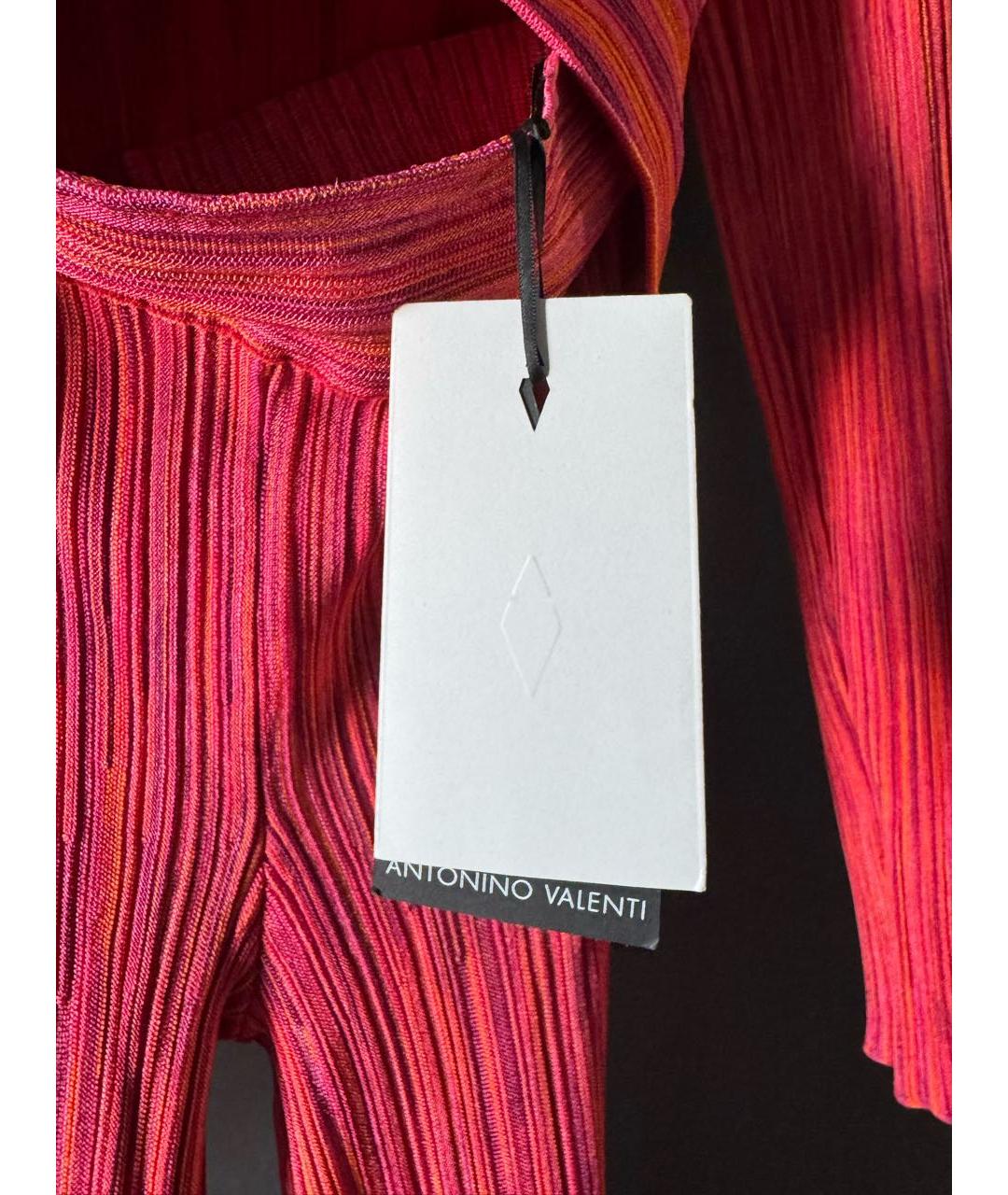 ANTONINO VALENTI Красный вискозный костюм с брюками, фото 5