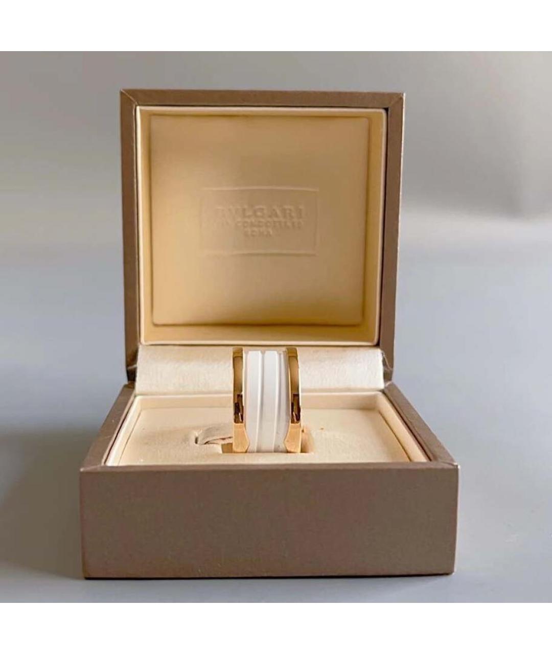 BVLGARI Белое кольцо из розового золота, фото 2