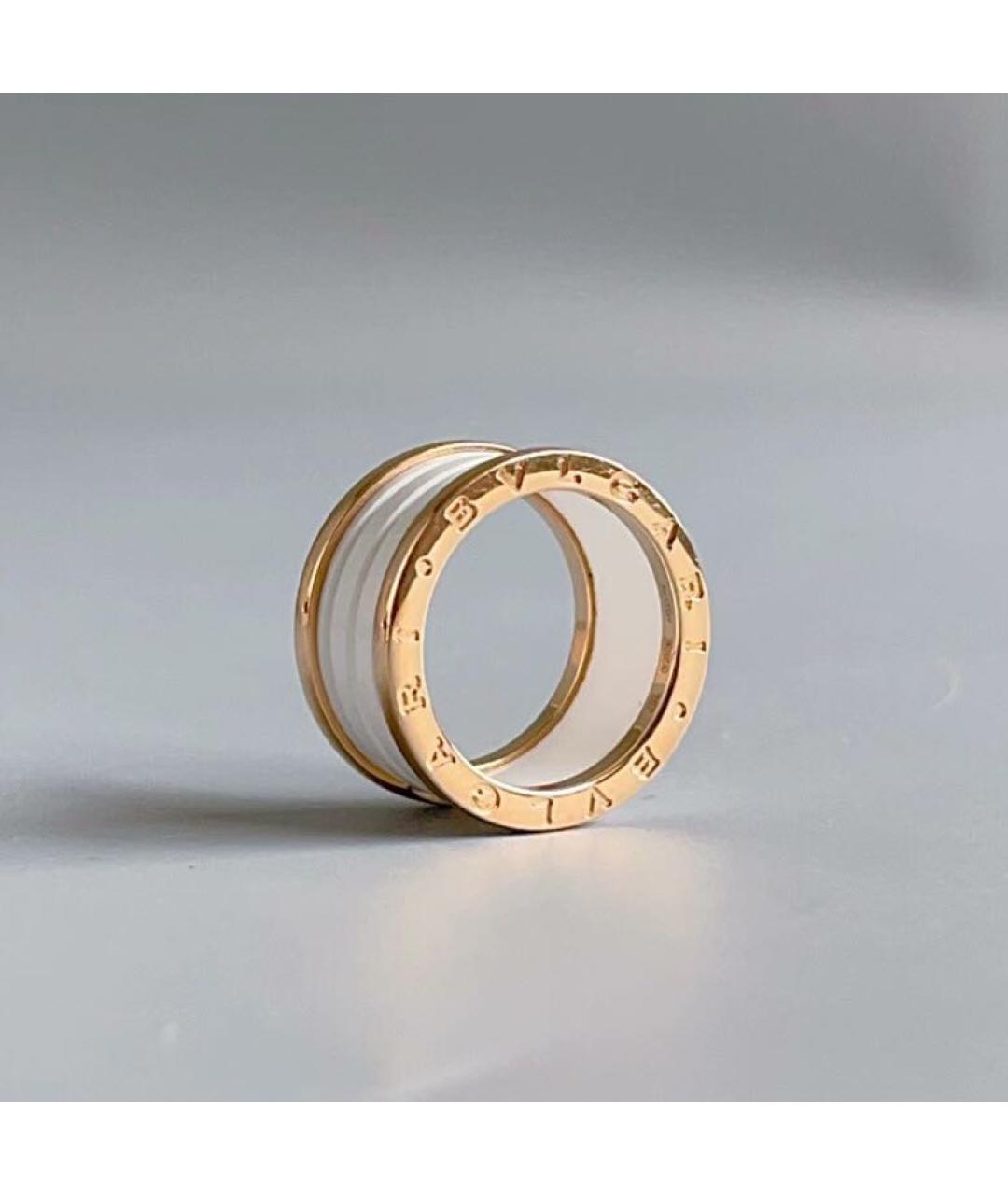 BVLGARI Белое кольцо из розового золота, фото 4