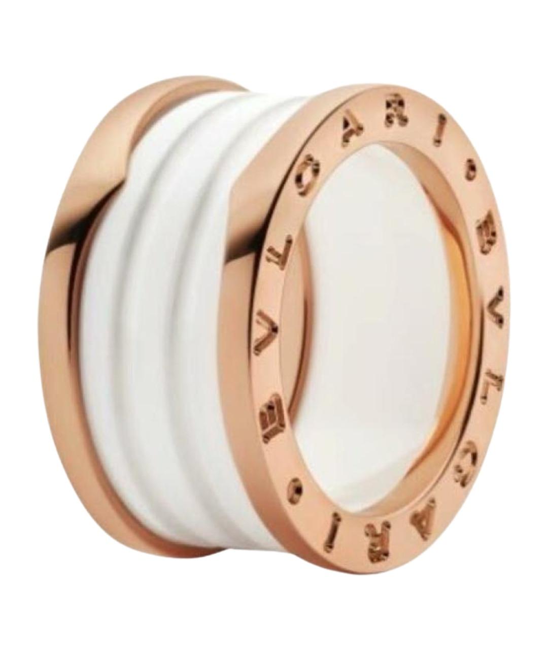 BVLGARI Белое кольцо из розового золота, фото 1