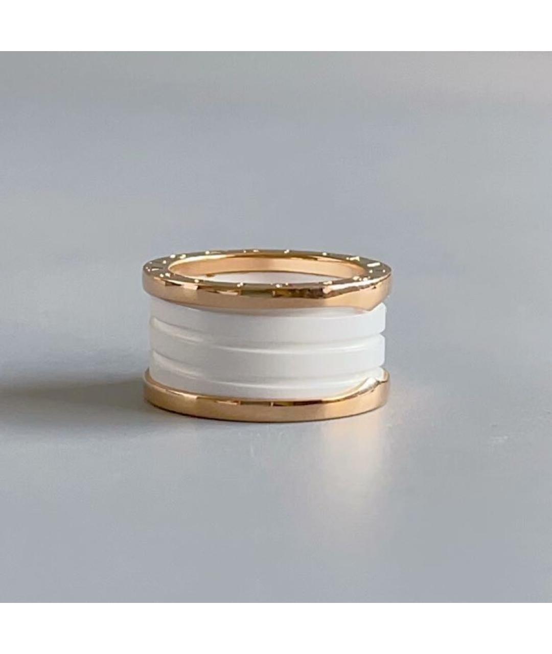 BVLGARI Белое кольцо из розового золота, фото 3