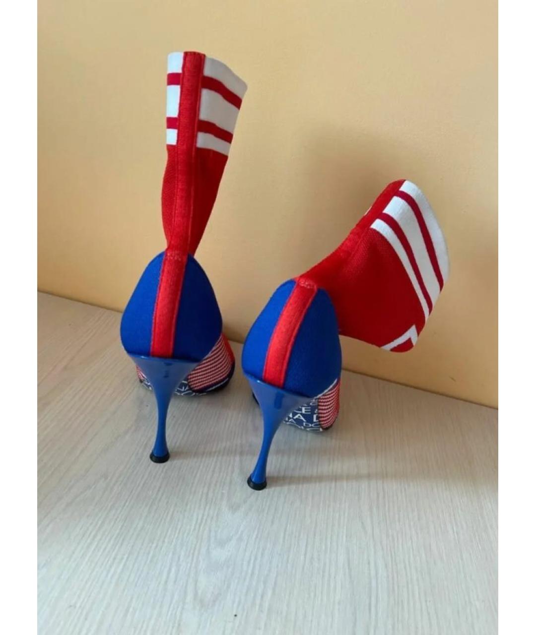 DOLCE&GABBANA Красные кожаные туфли, фото 4