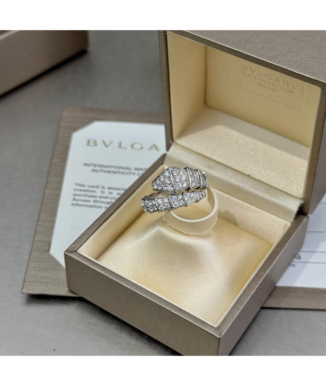 BVLGARI Серебряное кольцо из белого золота, фото 5