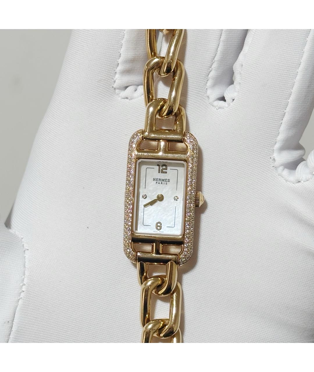 HERMES Белые жемчужные часы, фото 9