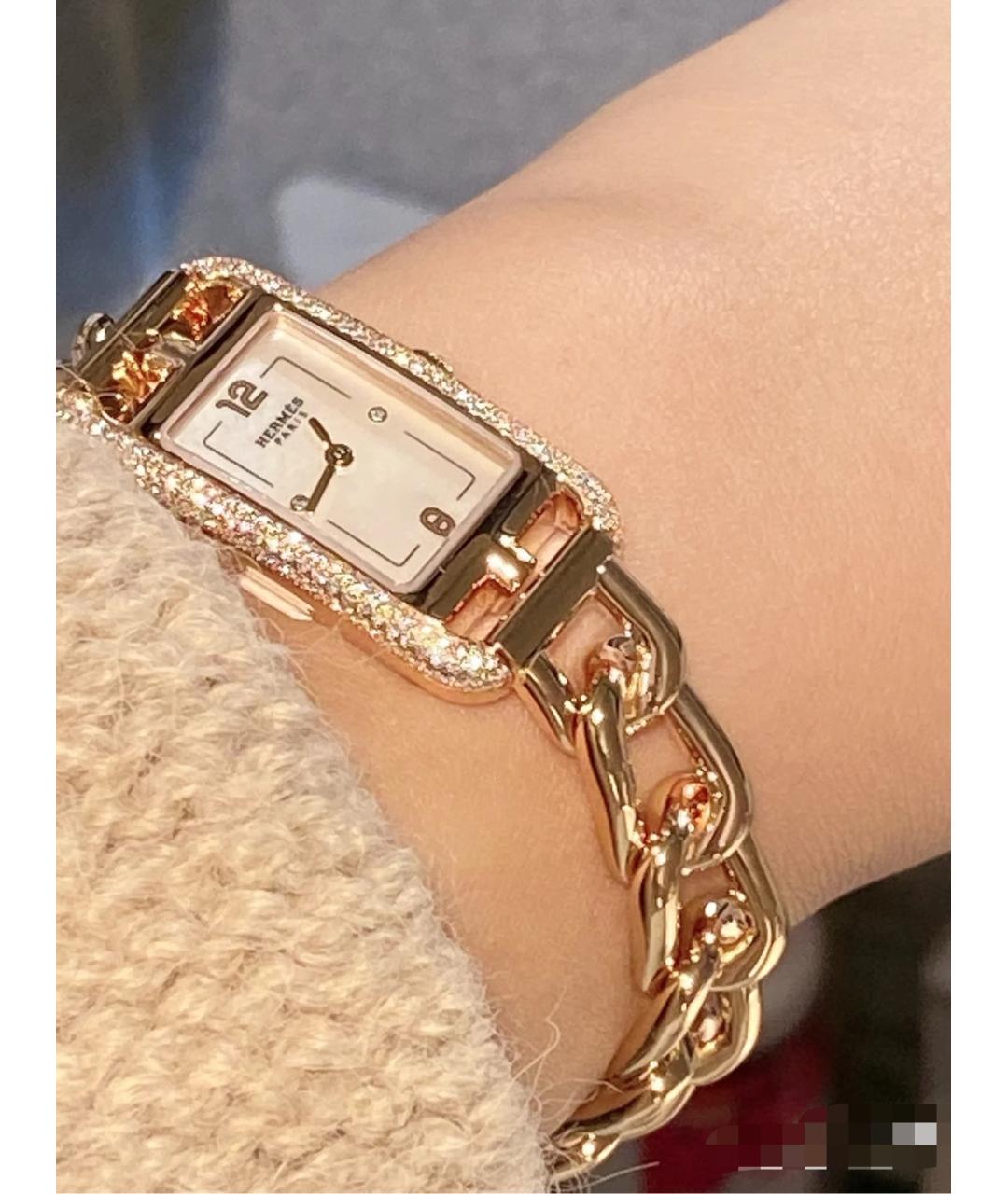 HERMES Белые жемчужные часы, фото 8