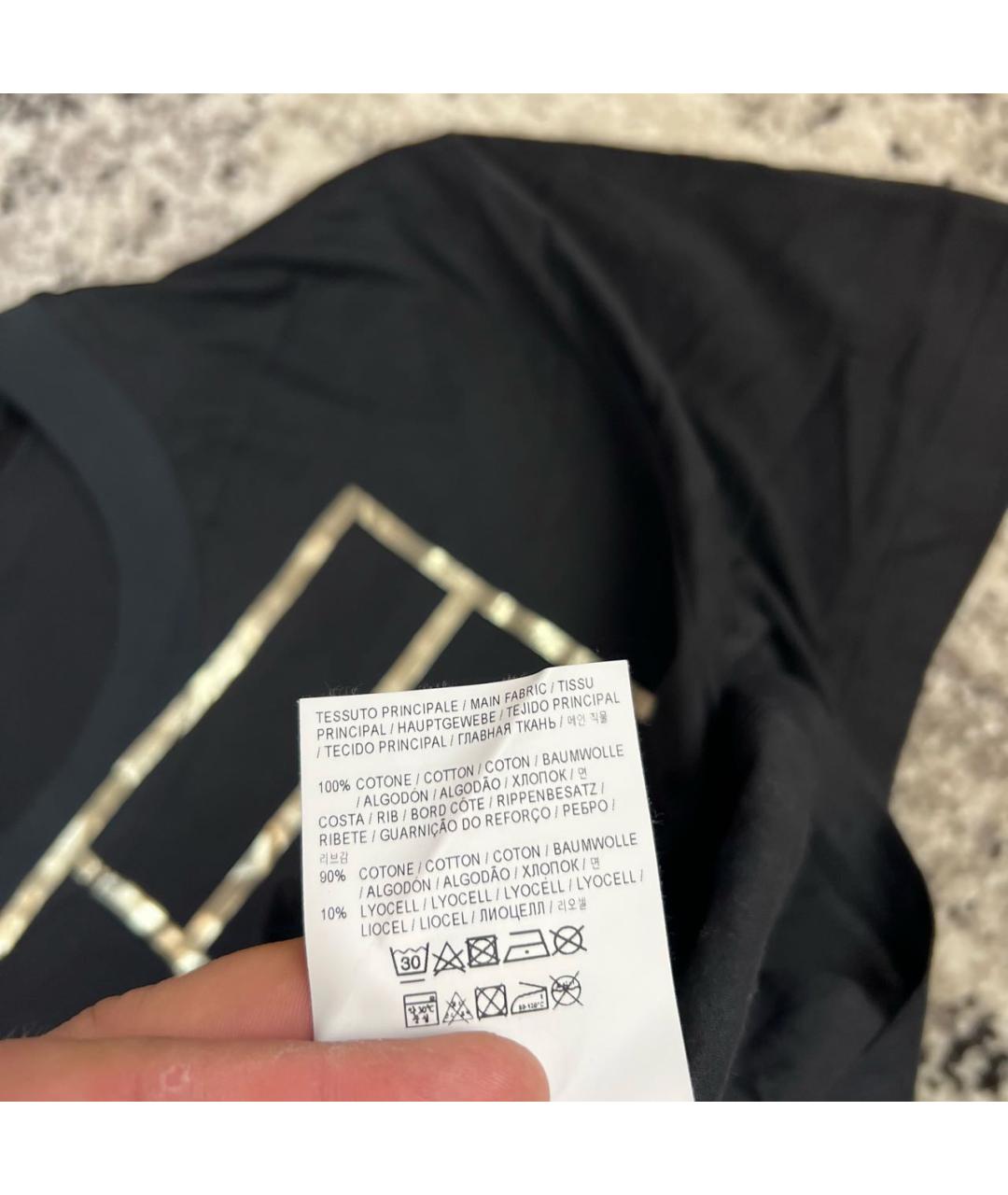 GOLDEN GOOSE DELUXE BRAND Черная хлопковая футболка, фото 5