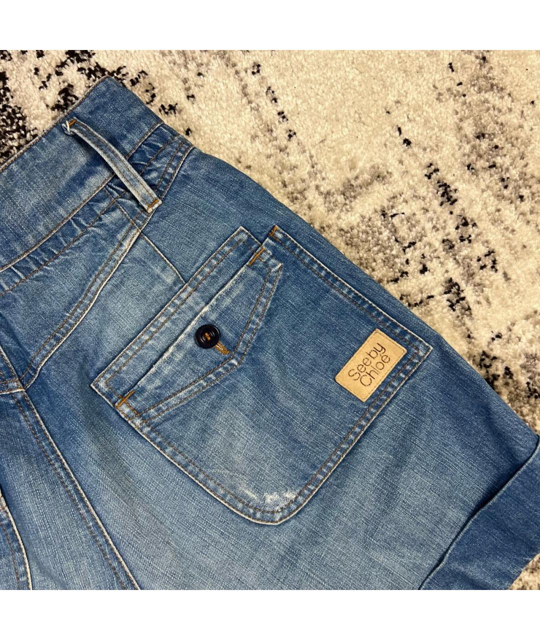 SEE BY CHLOE Голубые хлопковые шорты, фото 2