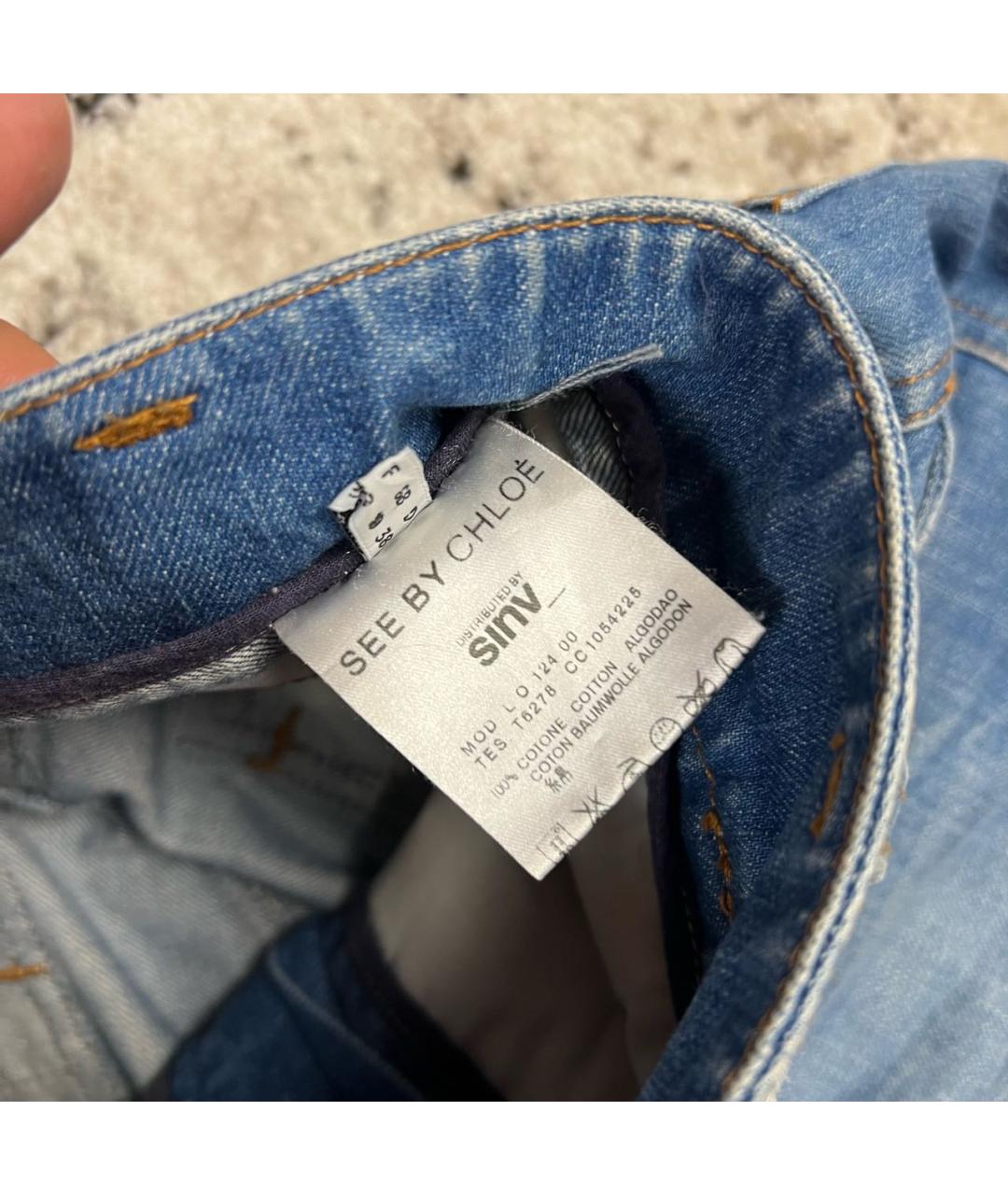 SEE BY CHLOE Голубые хлопковые шорты, фото 7