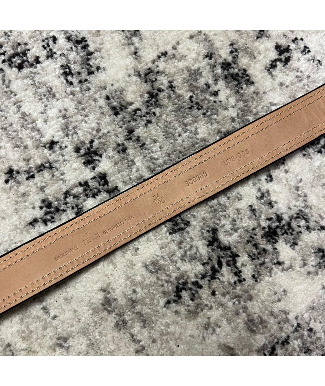FENDI Коричневый кожаный ремень, фото 5