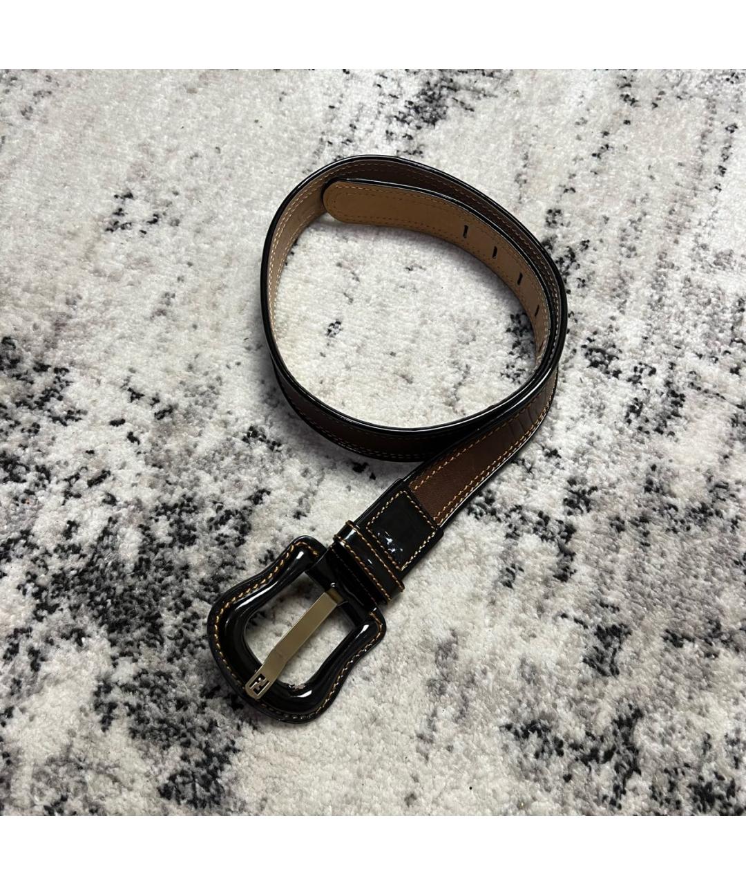 FENDI Коричневый кожаный ремень, фото 7