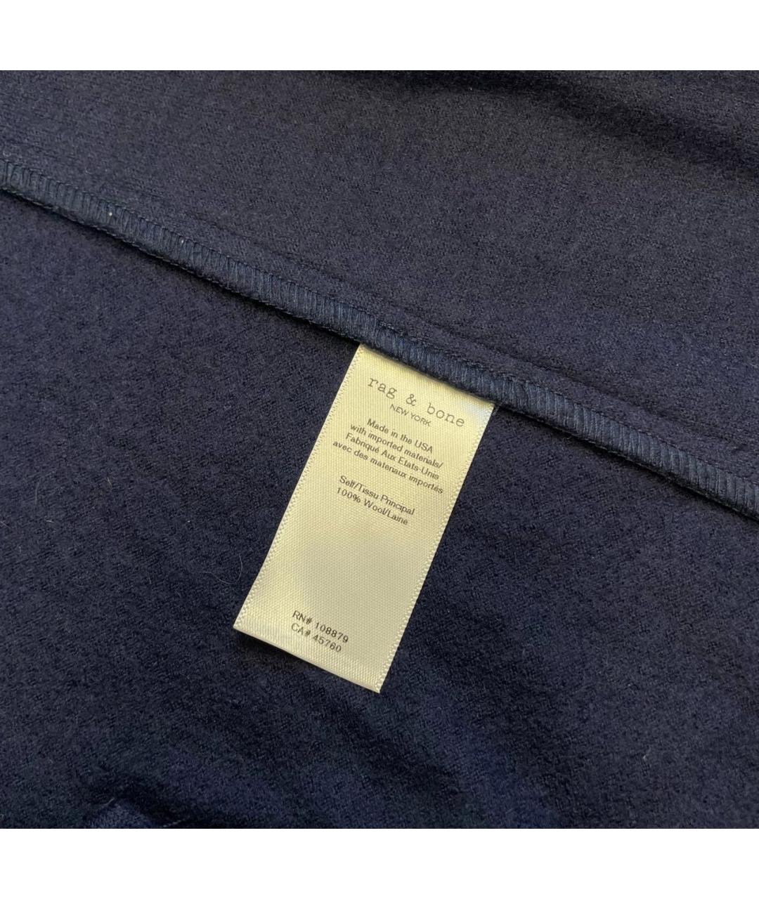 RAG & BONE Темно-синий шерстяной жакет/пиджак, фото 6