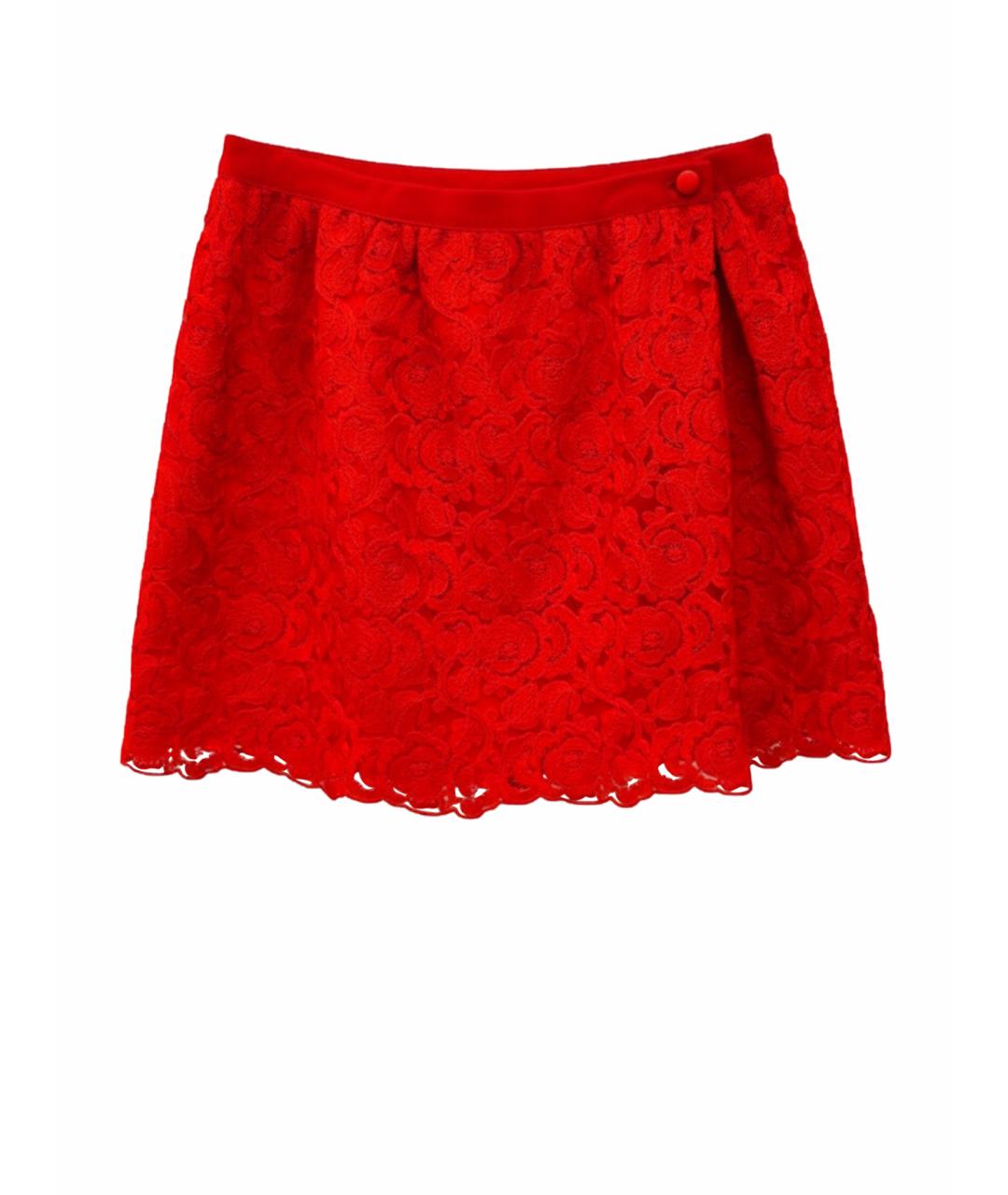 GUCCI Красная вискозная юбка мини, фото 1