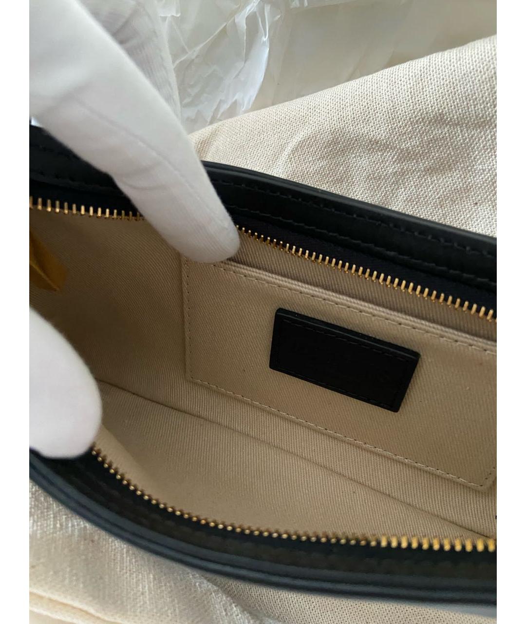 JACQUEMUS Черная кожаная сумка с короткими ручками, фото 5