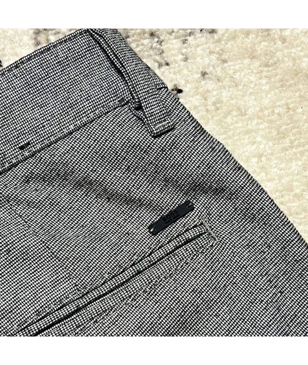 HUGO BOSS Серые повседневные брюки, фото 4