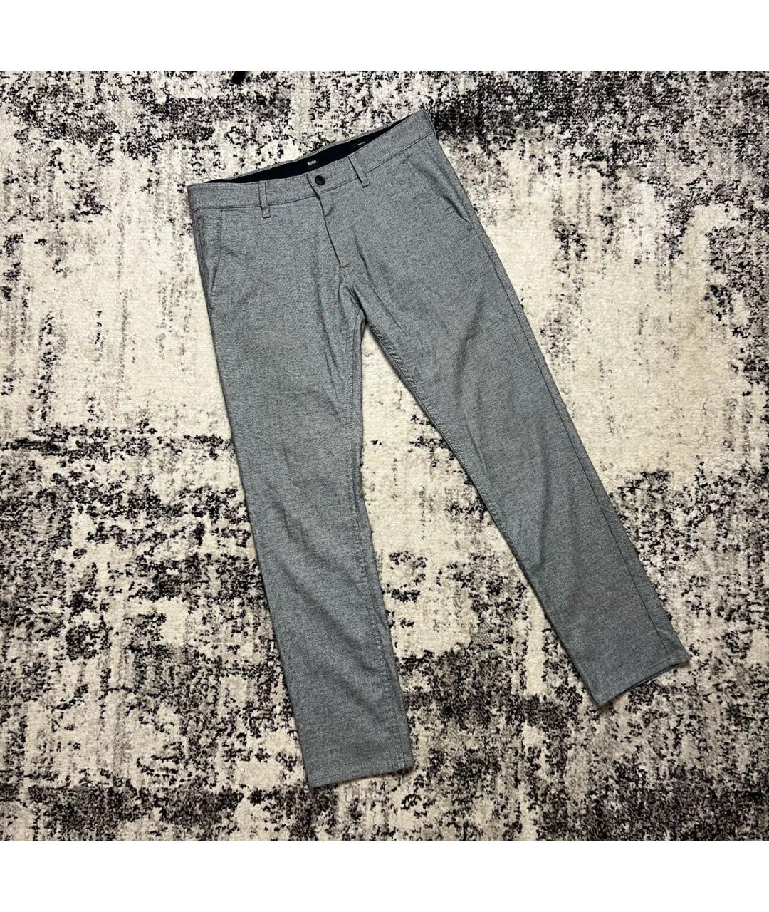 HUGO BOSS Серые повседневные брюки, фото 9