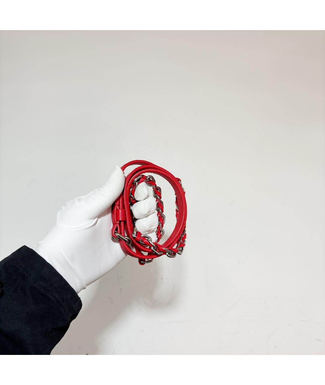 LOUIS VUITTON Красная кожаная сумка с короткими ручками, фото 5