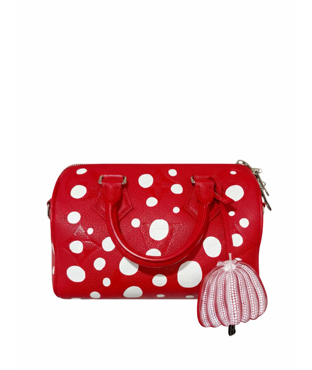 LOUIS VUITTON Красная кожаная сумка с короткими ручками, фото 1