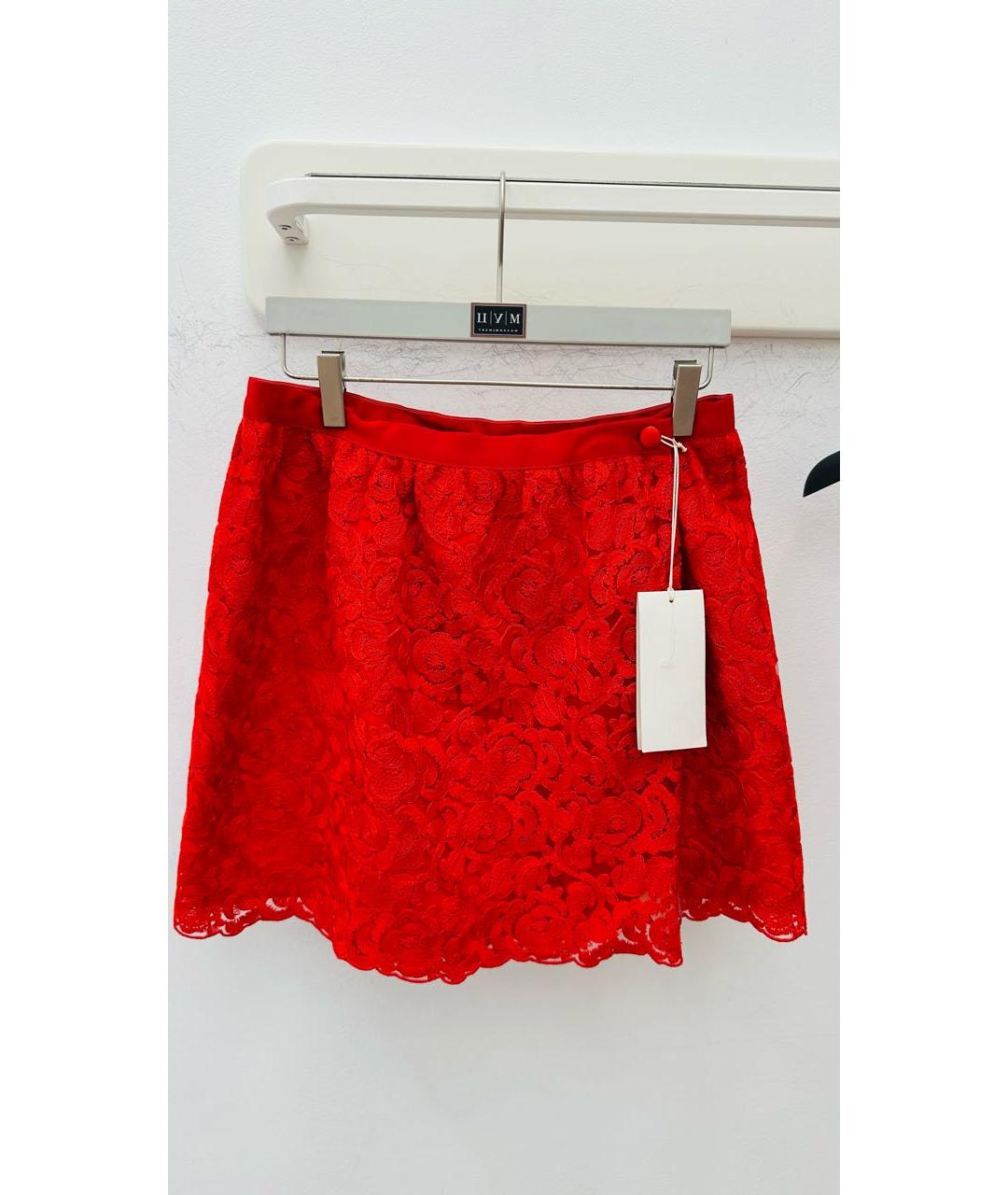 GUCCI Красная вискозная юбка, фото 3