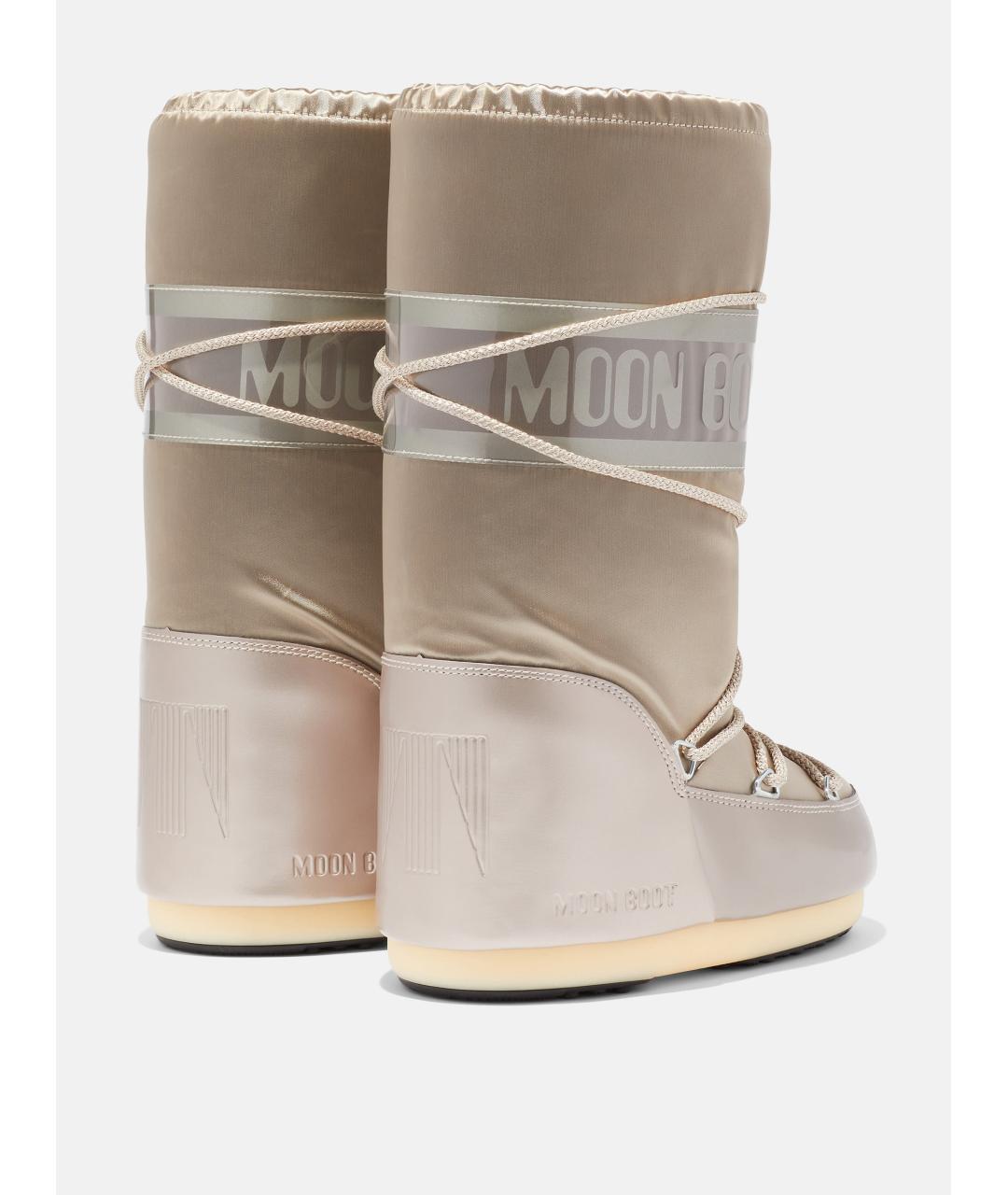 MOON BOOT Бежевые синтетические сапоги, фото 2