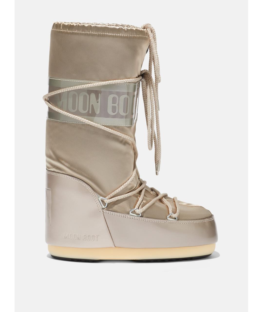 MOON BOOT Бежевые синтетические сапоги, фото 6