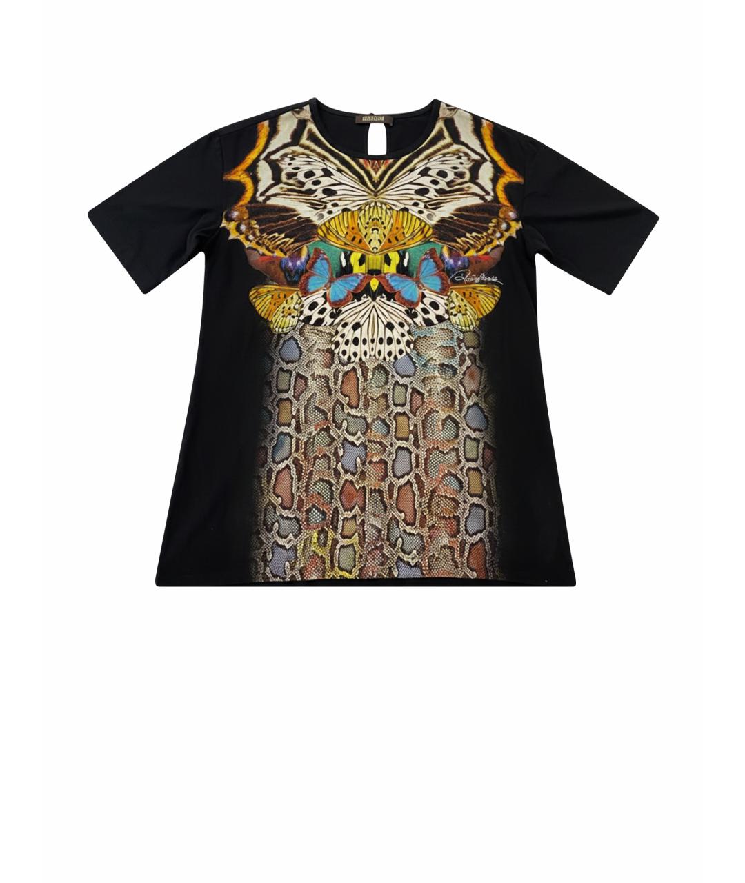 ROBERTO CAVALLI Черная хлопковая футболка, фото 1