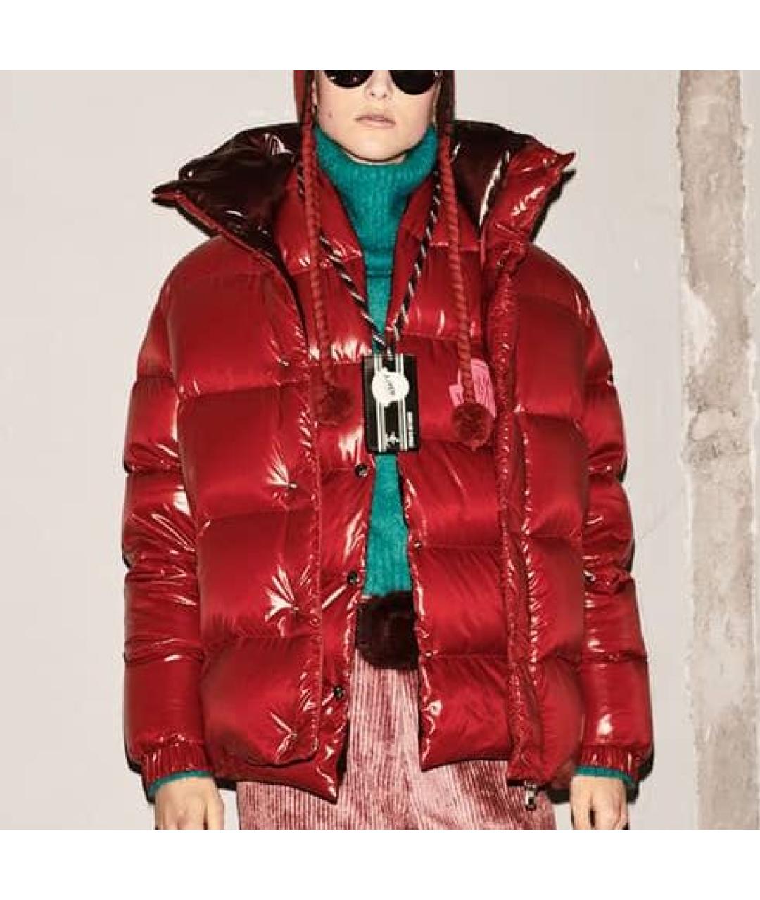 MONCLER Красный шарф, фото 4
