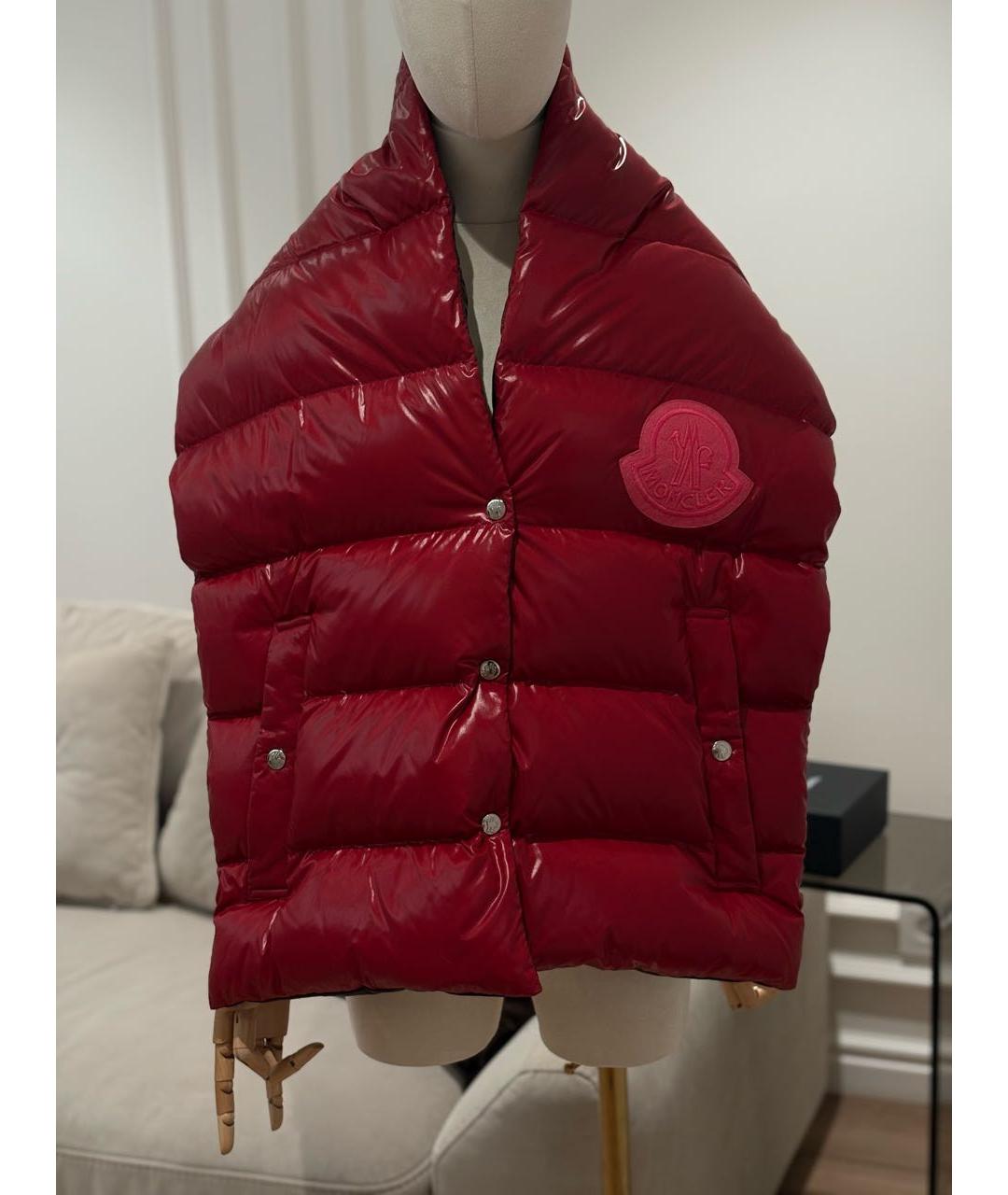 MONCLER Красный шарф, фото 5