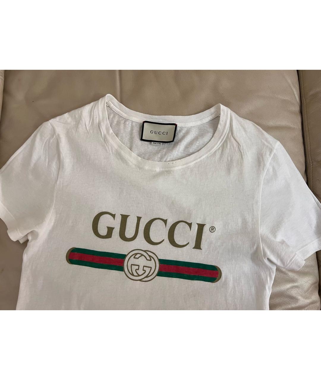GUCCI Белая футболка, фото 4