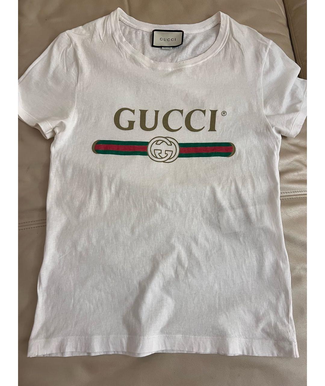 GUCCI Белая футболка, фото 5