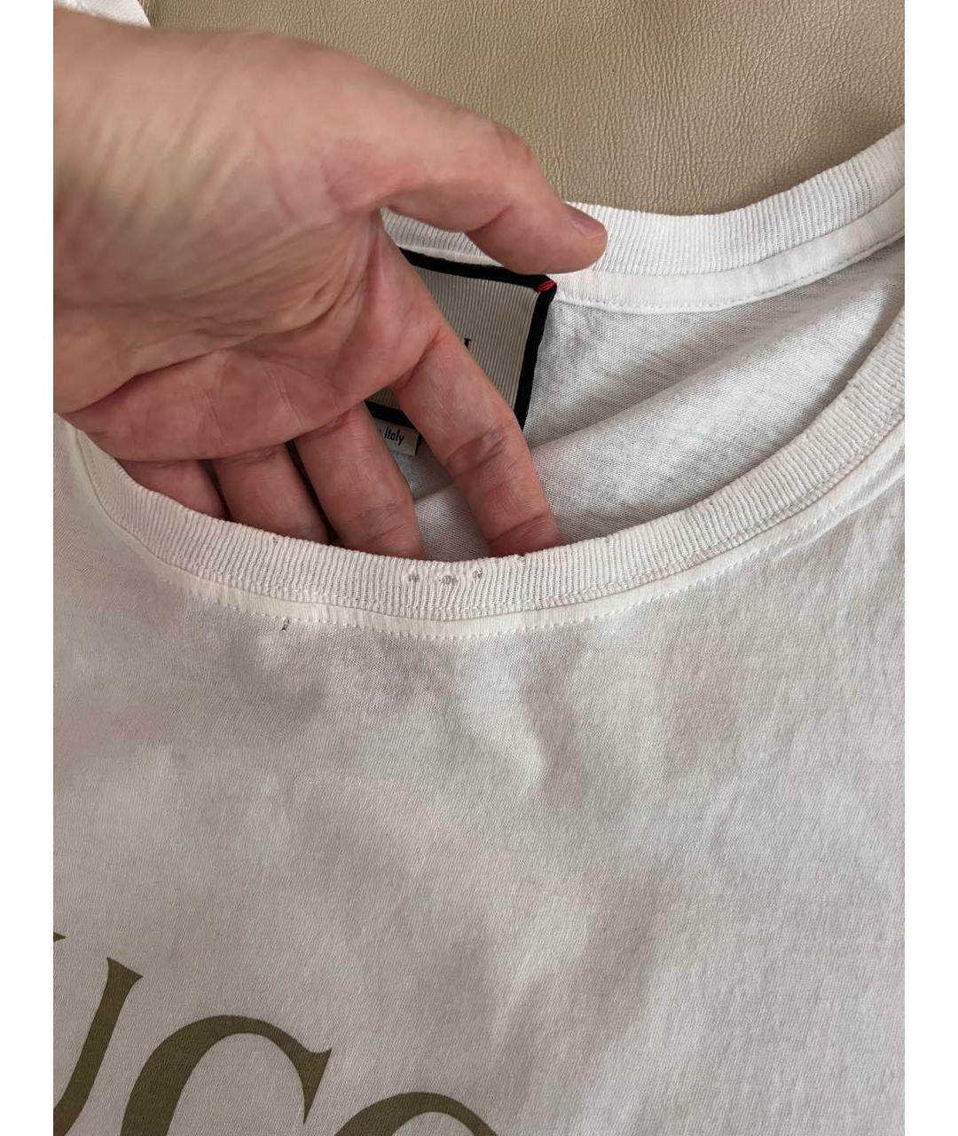 GUCCI Белая футболка, фото 7