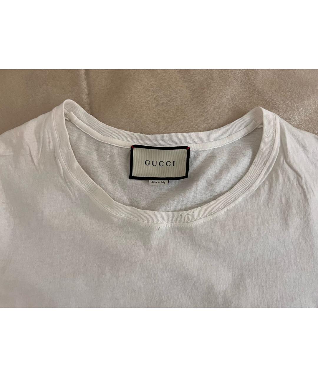 GUCCI Белая футболка, фото 3
