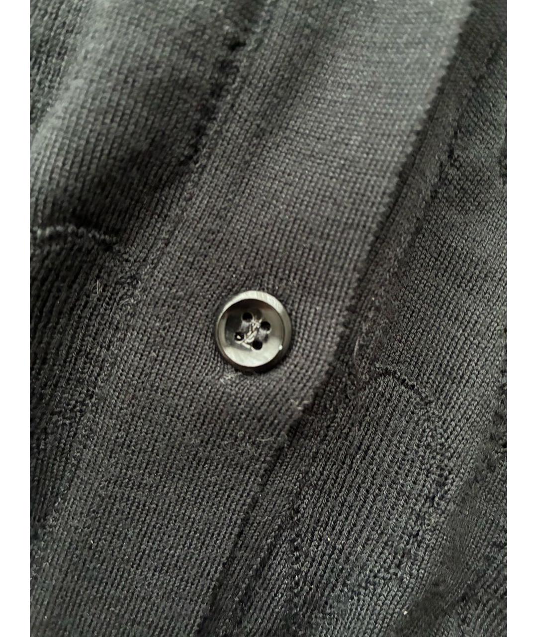 SAINT LAURENT Черный шерстяной кардиган, фото 7