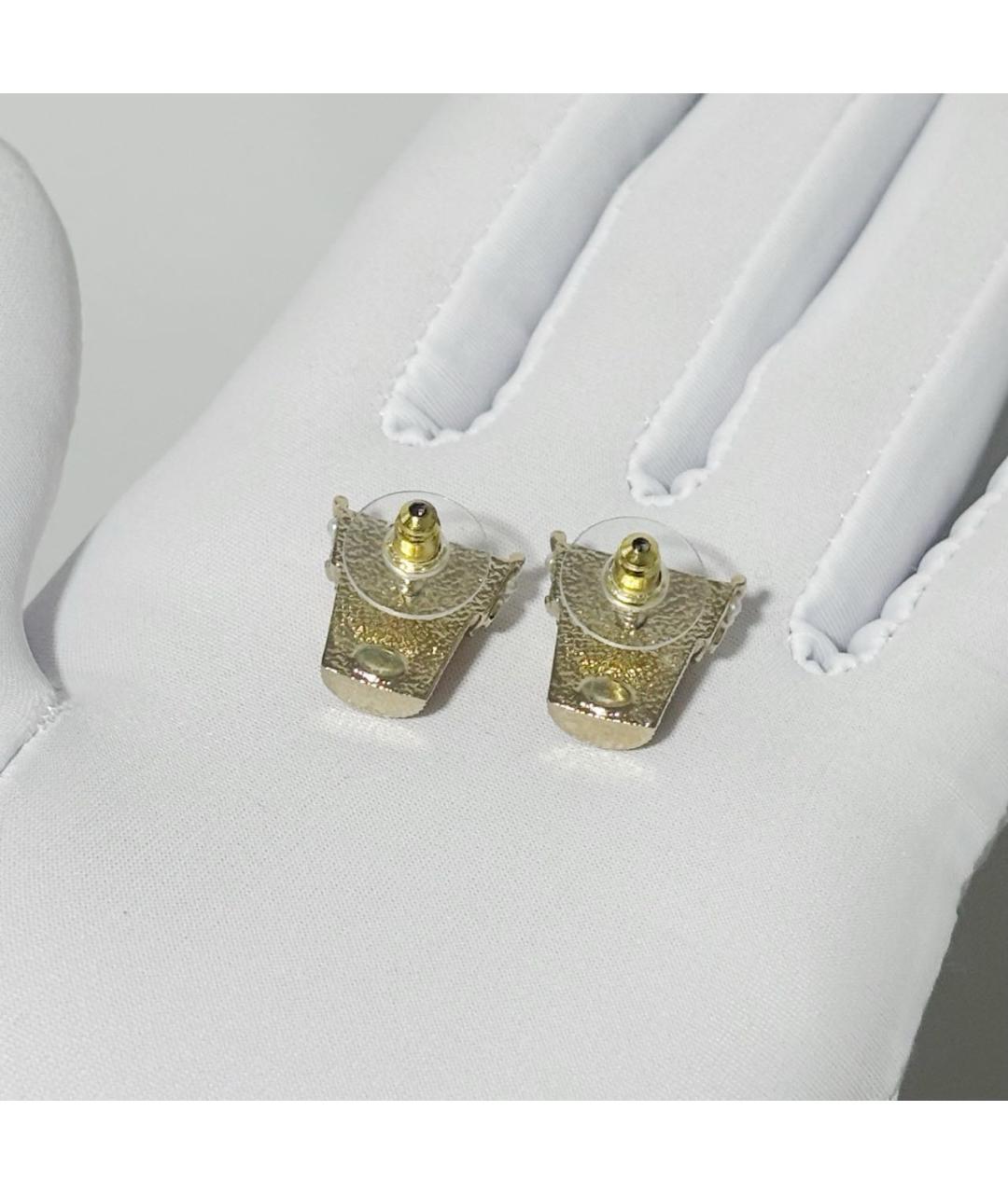 CHANEL Золотые металлические серьги, фото 4