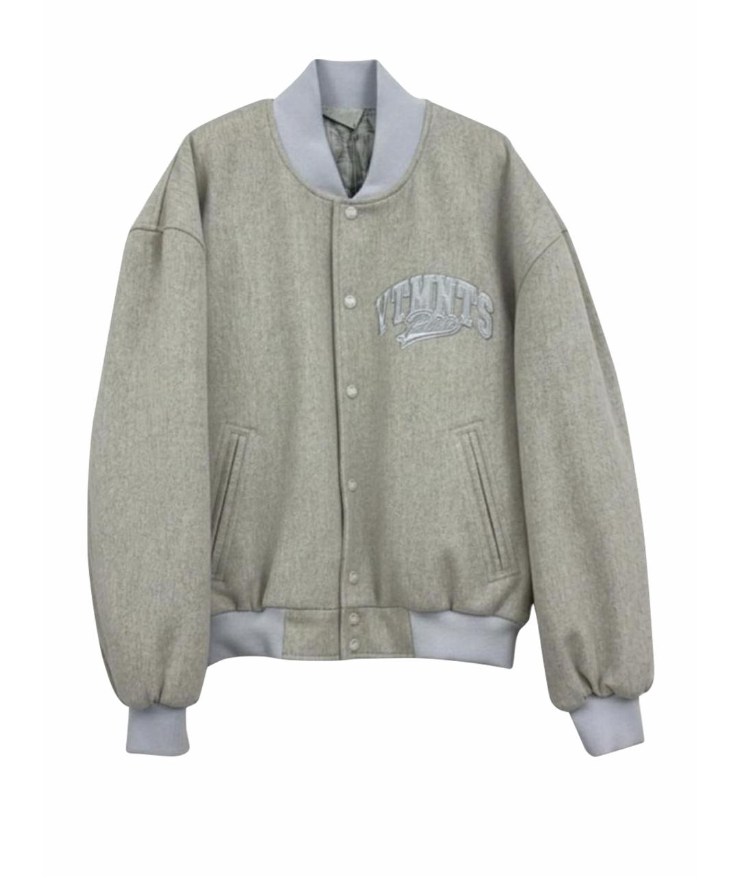 VETEMENTS Серая шерстяная куртка, фото 1