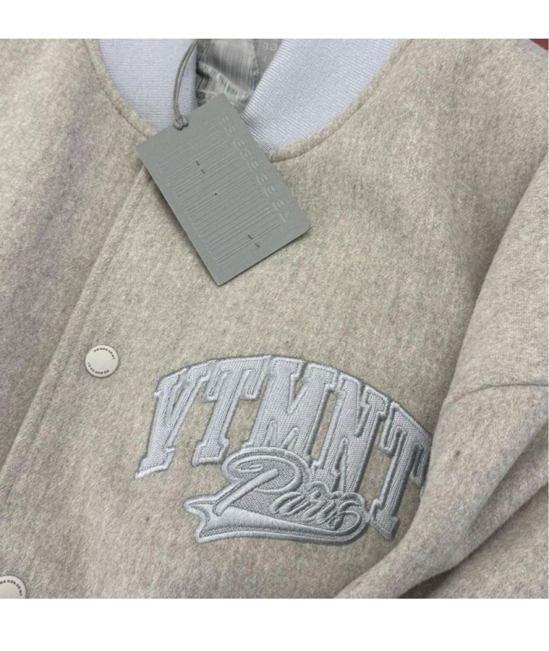 VETEMENTS Серая шерстяная куртка, фото 3