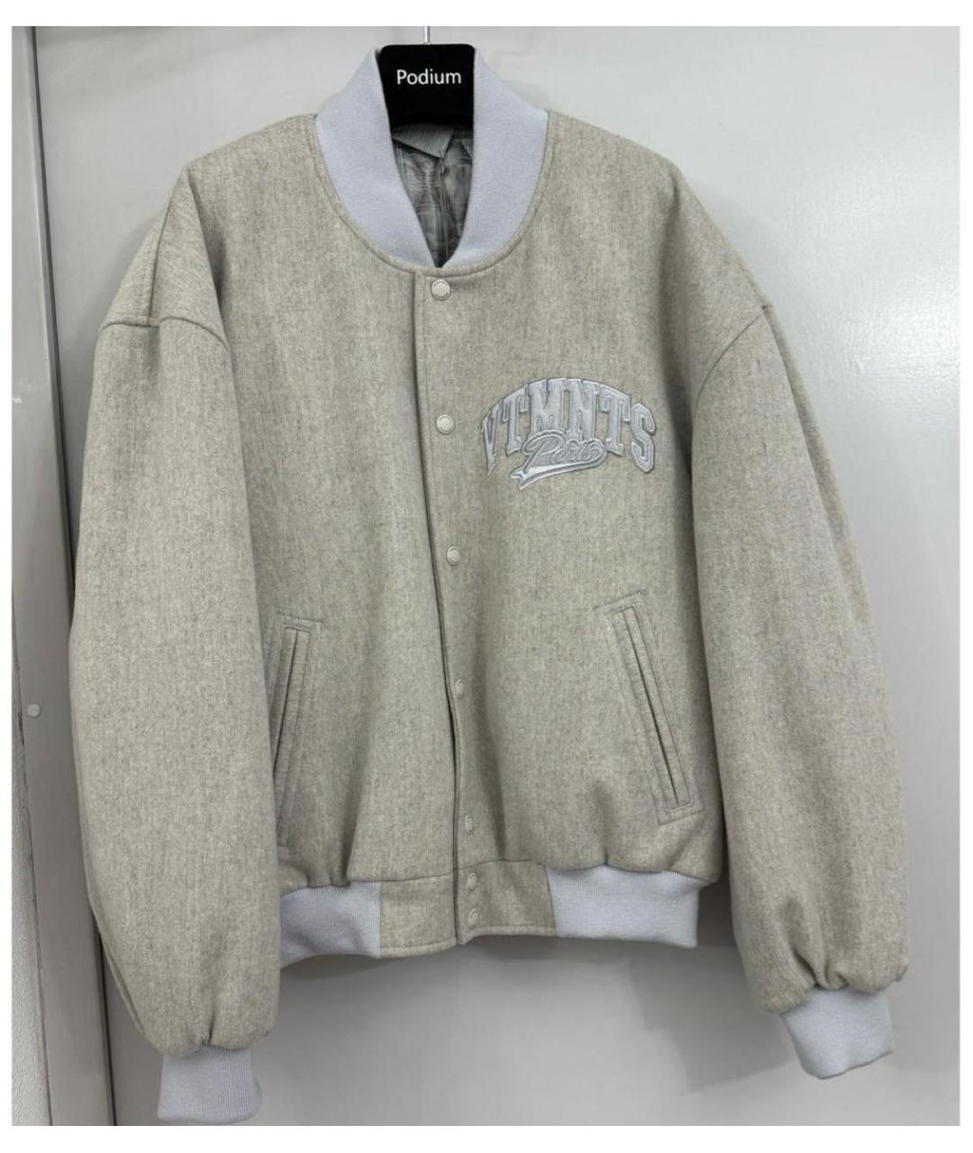 VETEMENTS Серая шерстяная куртка, фото 7