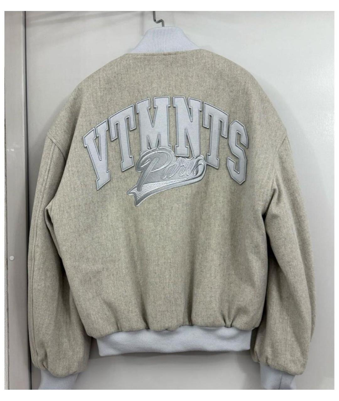 VETEMENTS Серая шерстяная куртка, фото 2