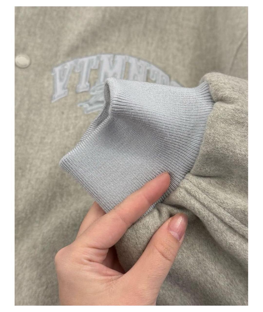 VETEMENTS Серая шерстяная куртка, фото 6